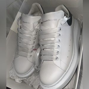 Size 38 white and silver Alexander McQueens worn once